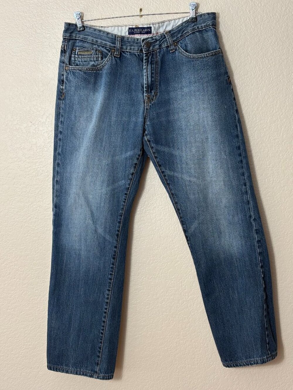 U.S. Polo Assn Mens Blue Jeans 34x32 (32x28) Straight Leg